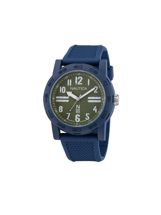 Nautica Uhr Chronograph Batterie in Blau Farbe