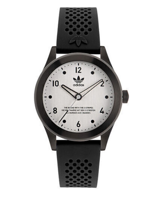 adidas Code Three Ανδρικό Ρολόι 40mm Χρονογράφος Μπαταρίας με Μαύρο Καουτσούκ Λουράκι