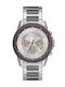Armani Exchange Γυναικείο Ρολόι 44mm Χρονογράφος Μπαταρίας με Ασημί Μεταλλικό Μπρασελέ