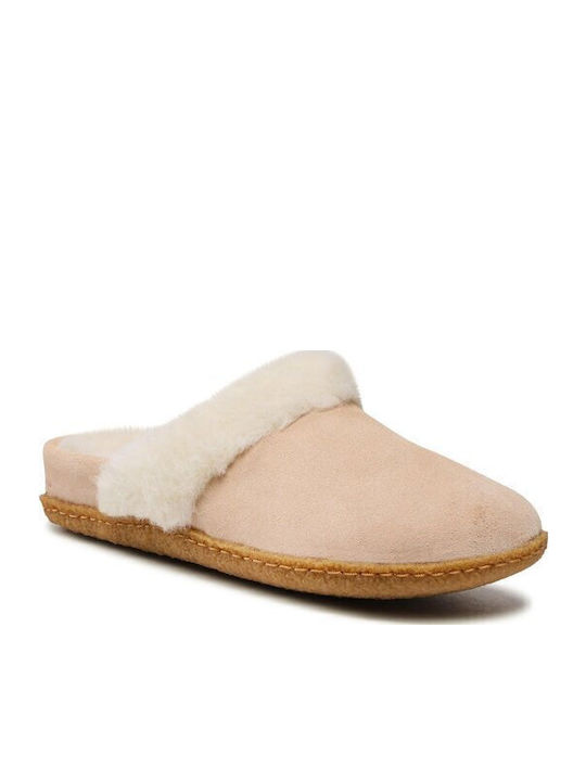 Sorel Nakiska Slide Ii Slippers with Fur Beige