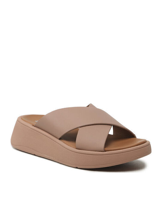 Damenplattformen Beige