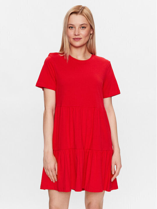 Only Mini Rochie cu Volane Red