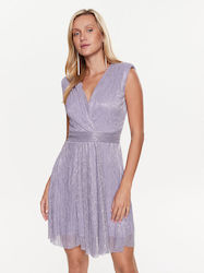 Rinascimento Evening Sleeveless Mini Party Dress Purple , Regular Fit