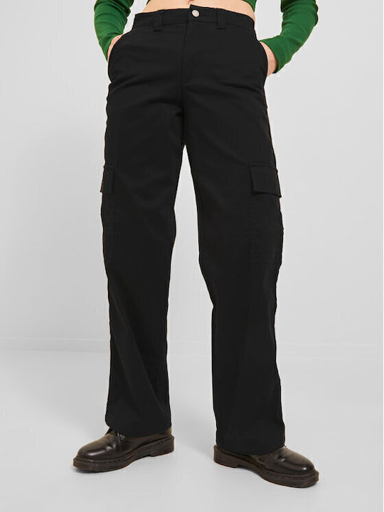 Women's Fabric Trousers Regular Fit Black