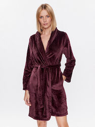 Hunkemöller Women's Winter Pajama Robe Burgundy