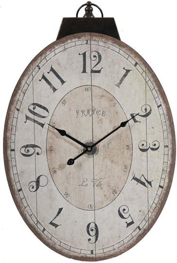 Artekko Ρολόι Τοίχου Ξύλινο Μπεζ 45.01x73.7cm
