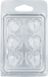 Themagio Wax Melt Πλαστική Θήκη για Wax Melts 6 Θέσεων Καρδιές 35gr