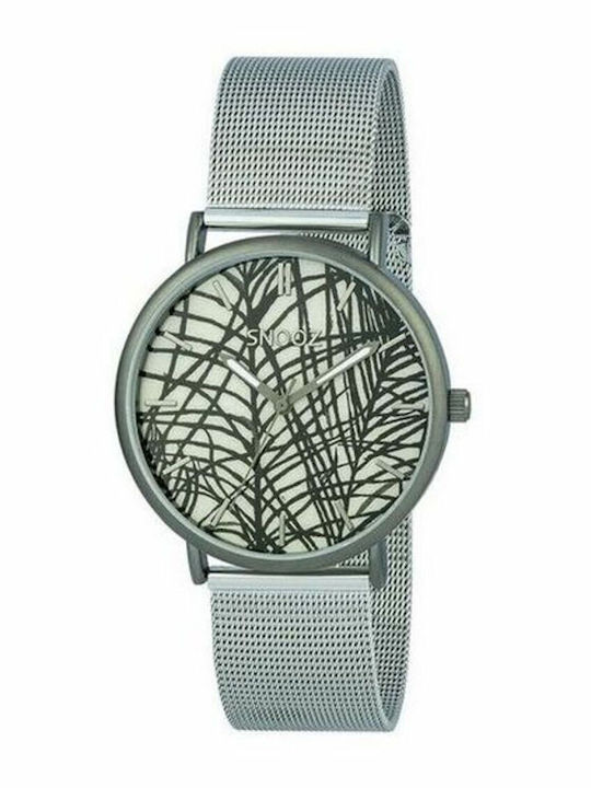 Snooz Ανδρικό Ρολόι 40mm Μπαταρίας με Ασημί Μεταλλικό Μπρασελέ