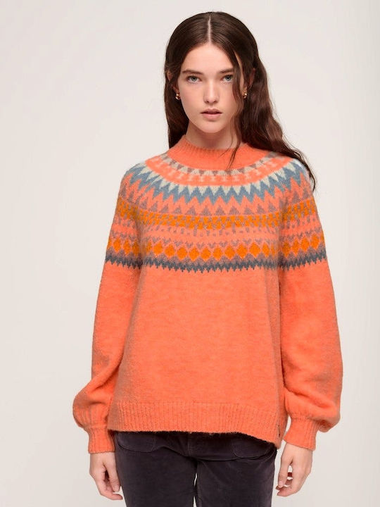 Superdry D3 Ovin Slouchy Damen Langarm Pullover orange