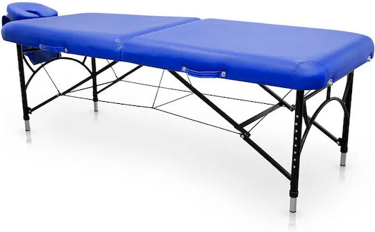 ICosmetics Aluminum Portable Blue Massage and Physiotherapy Bed 185x70cm