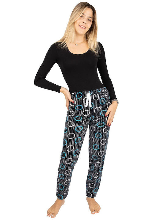 Calzedoro Winter Vlies Damen Pyjama-Hose Colorful