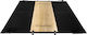 MegaFitness Boden Bodenbelag für Turnhallengeräte Fitnessstudio Schwarz 250x200x3cm 1Stück