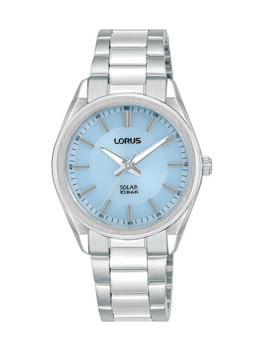 Lorus Damen Uhr Solar mit Silber Metallarmband