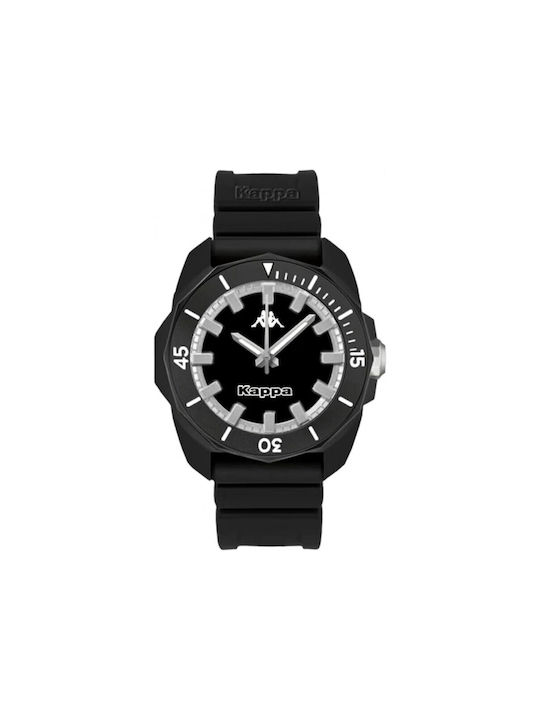 Kappa Watch with Black Rubber Strap