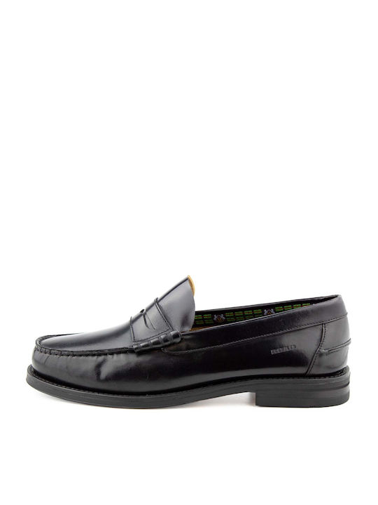 On the Road Men's Leather Loafers Black