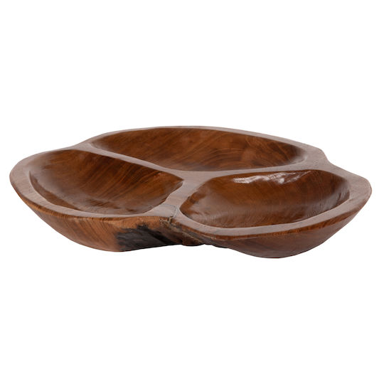 HomeMarkt Декоративна купа Дърво Жълт 30x30x4см 1бр