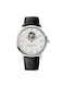 Frederique Constant Classic Slimline Herrenuhr 40mm Automatisch mit Silber Lederarmband