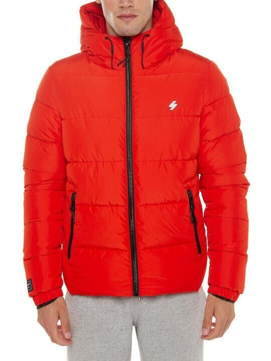 Superdry Geacă de iarnă Roșu