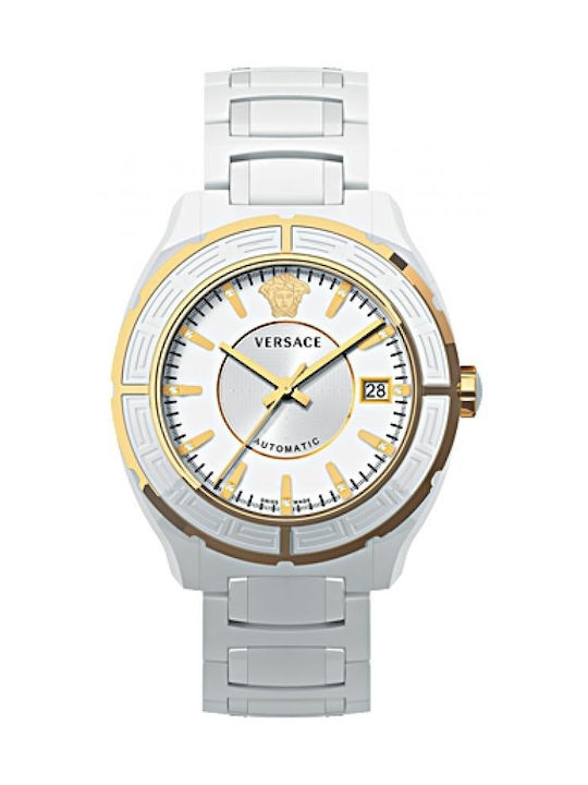 Versace Uhr Automatisch mit Weiß Keramikarmband