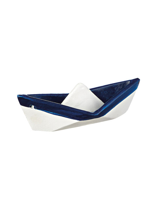 Adorex Tabletop Lucky Charm Boat White Ceramic 5x10cm 1pcs