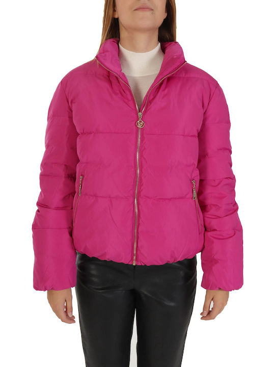 Liu Jo Women's Short Puffer Jacket for Winter Fuchsia