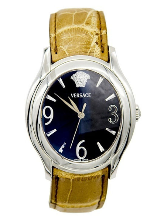 Versace Medusa Women's Watch with Yellow Leathe...