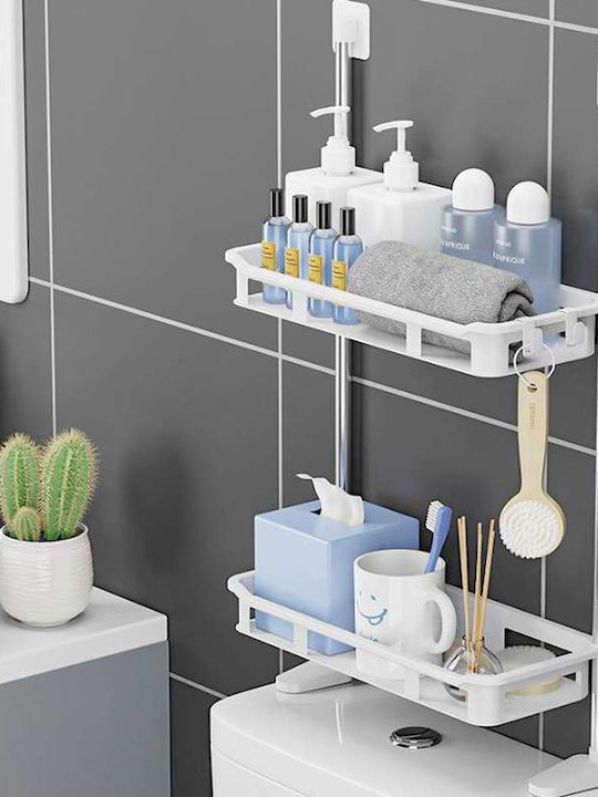 Wall Mounted Bathroom Shelf 30x14x58cm