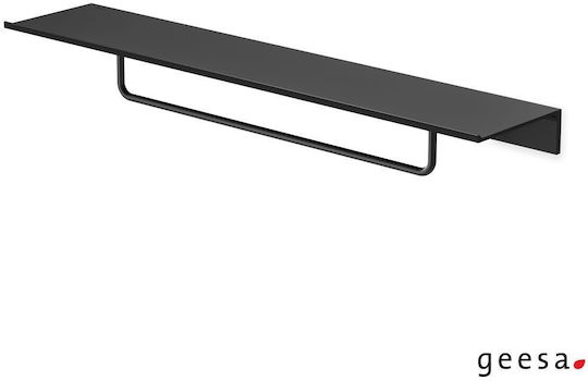 Geesa Montat pe perete Raft Baie Metal 60x12.5x7.6cm Neagră
