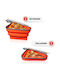 Microwave Plastic Lunch Box Orange