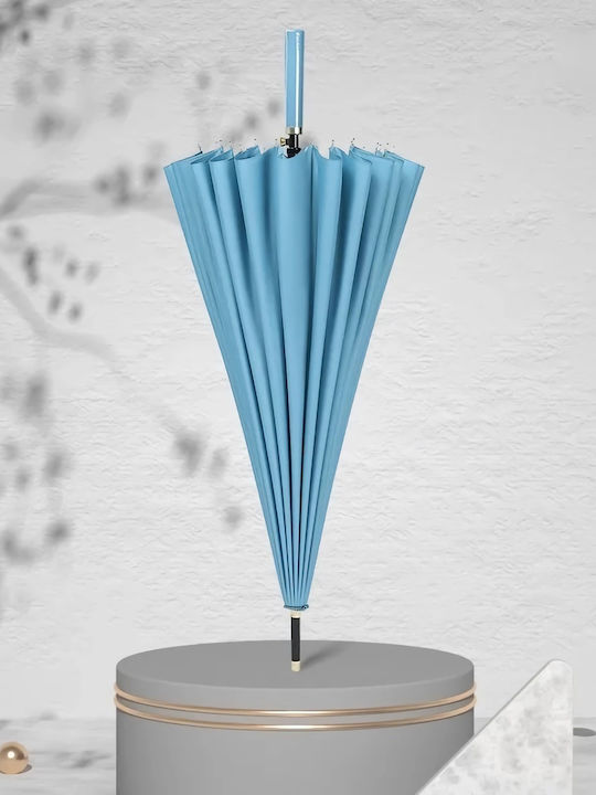 Winddicht Regenschirm Kompakt Hellblau