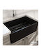 Bocchi 1138 Ένθετος Νεροχύτης Πορσελάνινος Μ76xΠ46cm Μαύρος