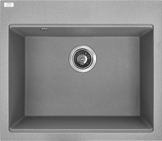 Laveo Drop-In Chiuvetă din Granit Sintetic L50xW57cm Gri
