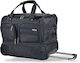 Playbags Σακ Βουαγιάζ 65lt Μαύρο με Ρόδες Υφασμάτινο Μ49xΠ30xΥ35εκ.
