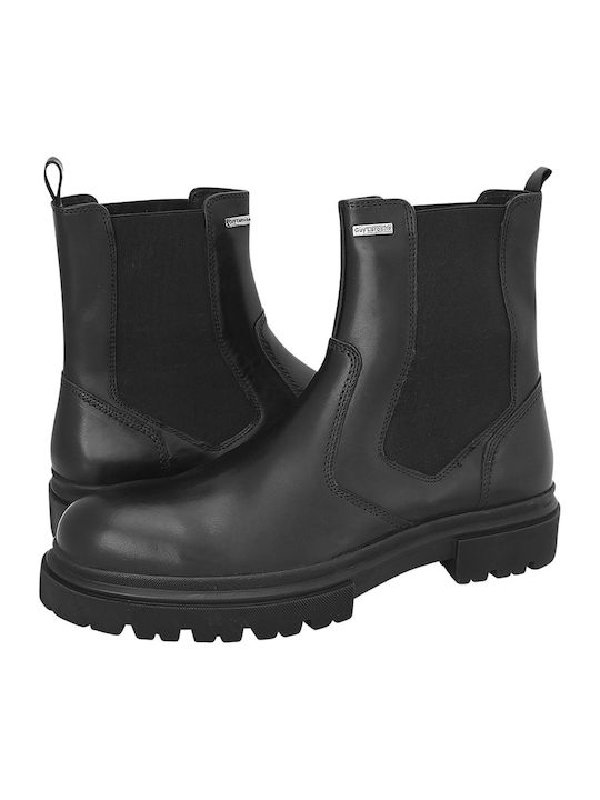 Laty Leather Black Men's Boots
