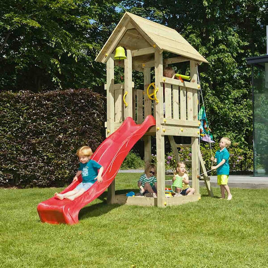 Showood Wooden Play Tower Kiosk 008.001.001.001-1.20 with Slide Multicolour