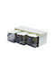 Qlux Plastic Tabletop Spice Rack with Stand White 3pcs