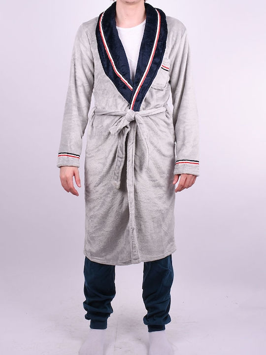 Sweet Secret Men's Winter Pajama Robe Gray