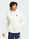 Adidas Track Jacket Men's Sweatshirt Jacket with Hood White