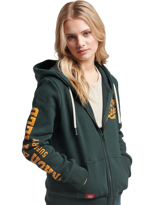 Superdry College Γυναικείο Φούτερ με Κουκούλα Σ...