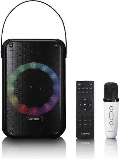 Lenco Ηχείο Karaoke με Ασύρματο Μικρόφωνο και Εφέ Φωτισμού BTC-060BK Μαύρο