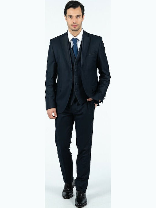 Makis Tselios Fashion Costum Bărbați Albastru