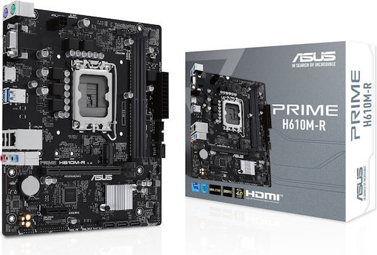 Asus Prime H610M-R Motherboard Micro ATX με Intel 1700 Socket 90MB1GL0-M0ECY0
