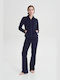 Vamp Winter Women's Pyjama Set Cotton Blue Blazer