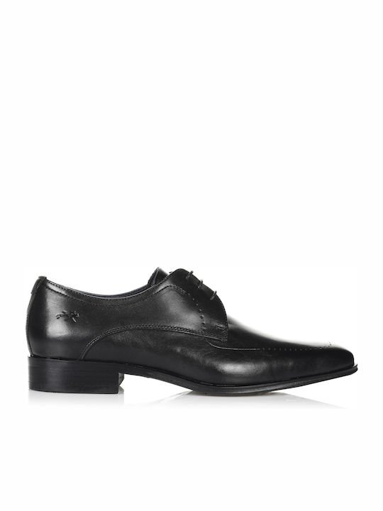 Fluchos Men's Leather Dress Shoes Black