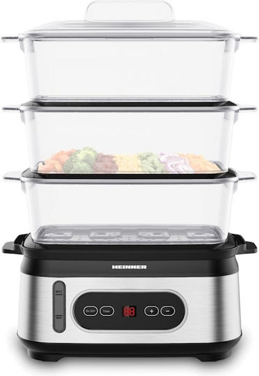 Heinner Food Steamer with 3 Steaming Decks 9lt