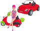 Globo Doll Set With Car And Scooter Bimbo Olly Doll Vehicle