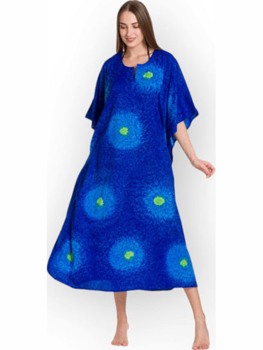 Rima Beachwear Women's Maxi Caftan Beachwear Blue