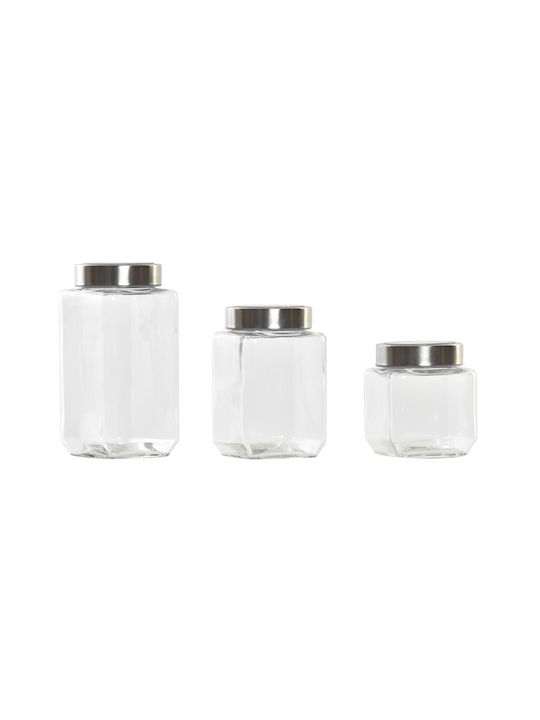 Dekodonia Set 1pcs Jars General Use with Lid made of Stainless Steel 750ml