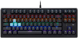 Acer Predator Aethon 301 Gaming Keyboard 80% with Gateron Blue switches and RGB lighting (English US) Black