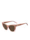 Damen Sonnenbrille mit Rosa Kunststoff Gestell und Braun Linse